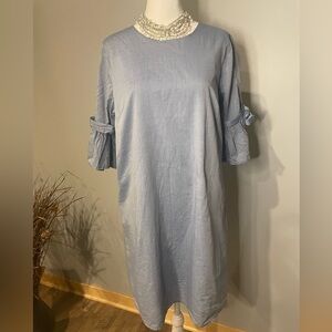Who What Wear Women’s M Cotton Blue Dress